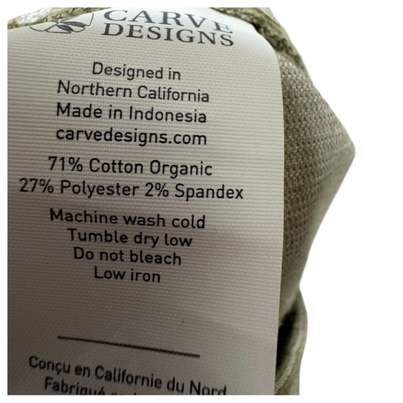 Carve Designs Oahu 4 inch Corduroy Shorts Olive Size 10 NEW - Picture 9 of 9